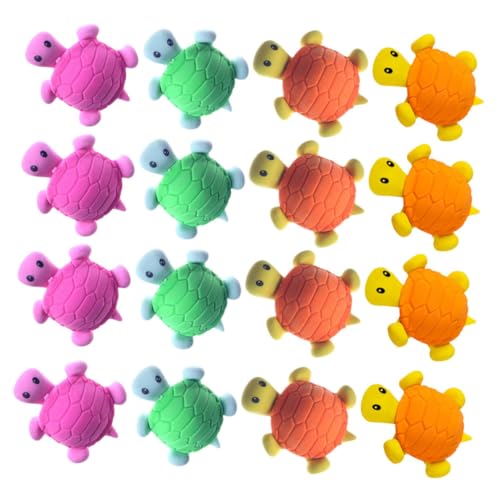 Happyyami 16Stücke Teiliges Schildkrötengummis für Radiergummis für Schulbedarf und Kreative Projekte Mitgebsel von Happyyami