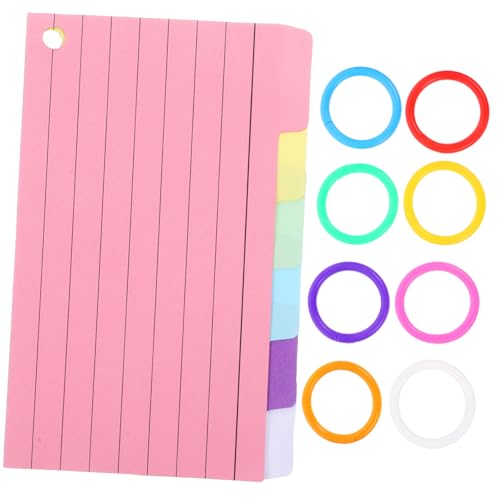Happyyami 1Satz Kleine Notizblöcke Indexpapiere mit Ringen Lernkarten für Lehrer Praktischer Taschenformat Transparentes Frosted Cover für Notizen und Inspiration von Happyyami