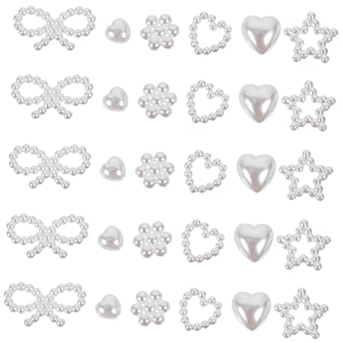 Happyyami 1Satz Nagelkunst Perlen Patches Stilvolle DIY Maniküre Dekorationen Für Nageldesigns Perlenschmuck Für Nagelkunst Zubehör von Happyyami
