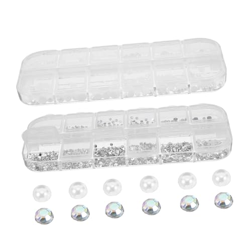 Happyyami 2 Boxen Perlen und Strass Nagelkunst Dekorationen Set mit Halbkugel Perlen und Funkelnden Charms für Kreative Maniküren für DIY Nageldesigns Vielseitige Nageldekorationen für Happyyami 2 Boxen Perlen und Strass Nagelkunst Dekorationen Set mit Halbkugel Perlen und Funkelnden Charms für Kreative Maniküren für DIY Nageldesigns Vielseitige Nageldekorationen für von Happyyami