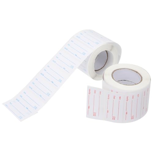 Happyyami 2 Rollen Lebensmitteldatum Aufkleber Selbstklebende Etiketten für Kühlschrank und Vorratsbehälter Beschriftbar für Lebensmittelaufbewahrung mit Platz für Notizen Happyyami 2 Rollen Lebensmitteldatum Aufkleber Selbstklebende Etiketten für Kühlschrank und Vorratsbehälter Beschriftbar für Lebensmittelaufbewahrung mit Platz für Notizen von Happyyami