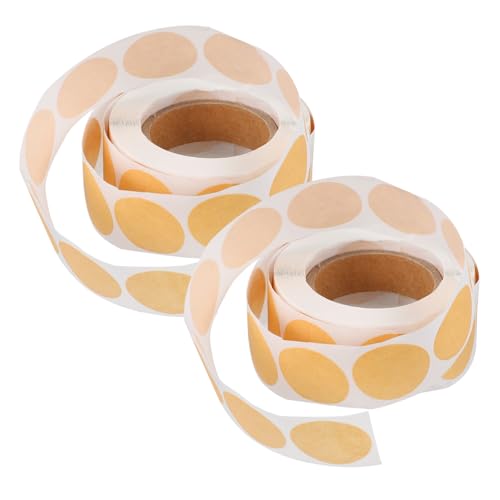 Happyyami 2 Rollen Selbstklebende Runde Etiketten Blanko Etiketten für Beschriftung für Büro Schule und Lagerorganisation Aufkleber pro Rolle von Happyyami