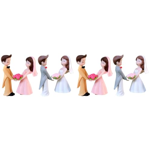 Happyyami 2 Sätze Hochzeitspuppendekoration Plüsch Frauen Kuchen Braut- Figuren Bachelorette Party Accessoires Braut Figur Brautjungfer Blumen Engagement Party Dekorationen Ihr PVC 2 Paar*2 von Happyyami