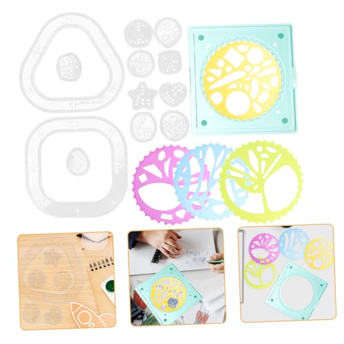 Happyyami 2 Sätze Malschablone Hallo Rosa Schüler zeichnen Schablonen multi geldschrank Malvorlagen Schablonen für schreibwaren Blumenpflanzen Schablonen Journal -Schablone Plastik von Happyyami