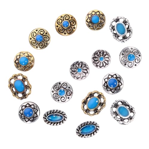 Happyyami 2 Sätze Türkisfarbener Nagelschmuck Anhänger Für Nägel Nagelanhänger in Großen Mengen Charms Nagel Nailart-juwelen Und -anhänger Nagel Charms Nagelanhänger Für Gelnägel Metall von Happyyami