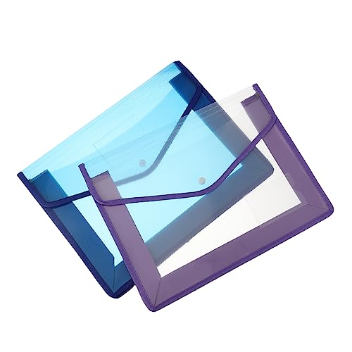 Happyyami 2 Stück Dokumentenmappe aus Strapazierfähigem Multi Funktionale Ordner für Büro Reisen zur Aufbewahrung von Unterlagen Quittungen Visitenkarten Zufällige Farbe Zufällige Farbe von Happyyami