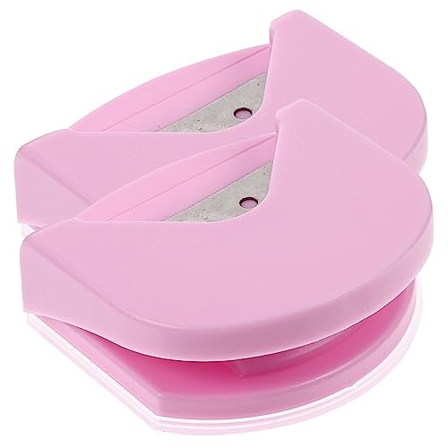 Happyyami 2 Stück Eckschneider Trimmer Eckenschneider runder Eckschlag Eckenrunder Herstellung spitzmaschine kantenschleifmaschine Bildereckenschneider Trimmwerkzeug für Heimwerker Abs Rosa von Happyyami