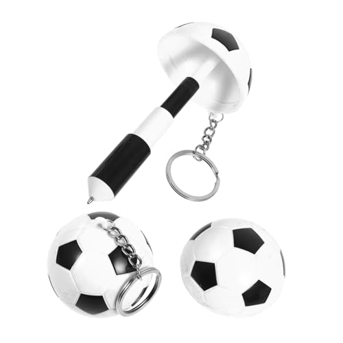 Happyyami 2 Stück Fußballstift Sport Fußball-schlüsselanhänger Fußball Stifte Kugelschreiber Schlüsselbund Geschenkstifte Teleskop-schlüsselanhänger-stift Stift Mit Schlüsselanhänger Plastik von Happyyami
