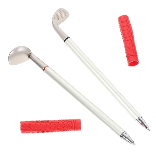 Happyyami 2 Stück Golf Kugelschreiber Design Ergonomischer und Dekorativer Schreibstift für Golfliebhaber Bürobedarf und Kreative Stiftkopf von Happyyami