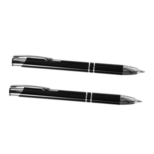 Happyyami 2 Stück Kugelschreiber aus Metall Multifunktions-Kugelschreiber Stifte für die Schule Stift drücken Black von Happyyami