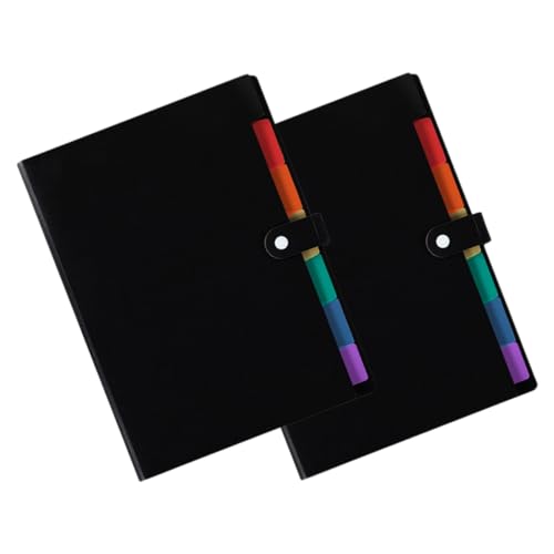 Happyyami 2 Stück Ordner Speicherpaket Ordner-Organizer Dateiorganisator Papierordner Papierkram stationärer Organizer Quittungsinhaber Schulmappen kleiner Aktenordner von Happyyami