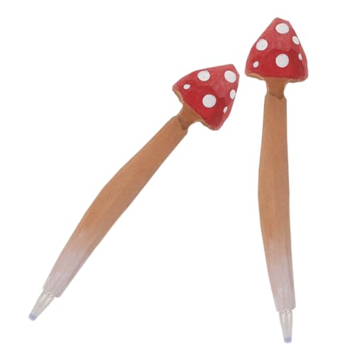 Happyyami 2 Stück Pilz Kugelschreiber Pilz Stifte Neuheitsstifte Schreibstift Pilzform Gelstift Lustiger Kugelschreiber Pilze Süßer Schreibkugelschreiber Büro Design Kreatives von Happyyami