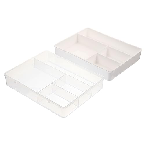 Happyyami 2 Stück Sortierboxen für Wiederverwendbare Organizer für Haushaltsaufbewahrung für Bürobedarf und Klassenzimmer Weiß Transparent Happyyami 2 Stück Sortierboxen für Wiederverwendbare Organizer für Haushaltsaufbewahrung für Bürobedarf und Klassenzimmer Weiß Transparent von Happyyami