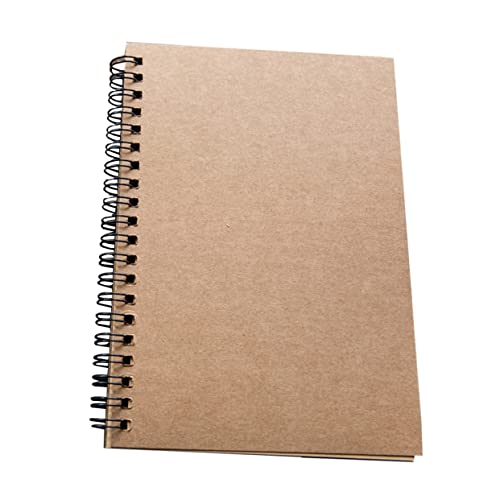 Happyyami 2 Stück Vintage Kraftpapier Notizbuch Spiralbindung für Zeichnungen Skizzen und DIY Projekte für Schule und Kreative Bastelarbeiten von Happyyami
