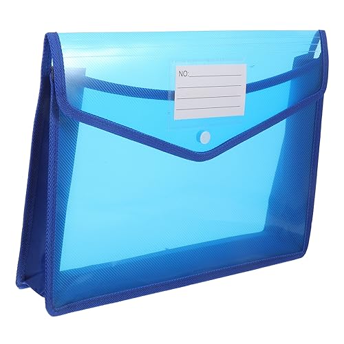 Happyyami 2 Stück Wasserdichte Aktentasche Organisatoren Groß Dateien Kapazität Dokumentordner Taschen Büro Farbig Doppelt Schmucklos Unterlagen Dokumentieren Mehrere Tragenfall Blue Stoff von Happyyami
