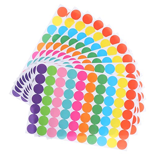 Happyyami 20 Blatt Punktetikett Aufkleber Kreise Etiketten Klein Runden Farbig Papier von Happyyami
