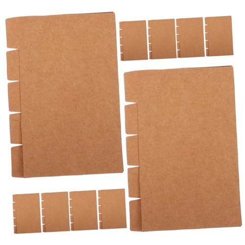 Happyyami 20 Sätze Oxford-Karteikarten bunt Notebook-Tab-Teiler Registerkarten keine Lochindexteiler dokumentieren büroorganisation büroartikel Notizblock-Trennlaschen Ordnertrenner Papier von Happyyami