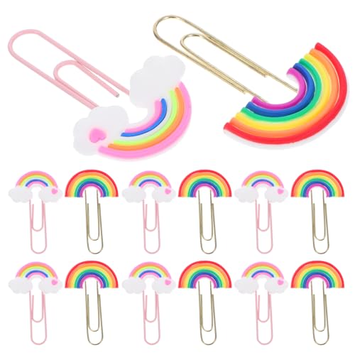 Happyyami 20 Stück Bunte PVC Büroklammern Robuste und Vielseitige Papierclips für Dokumente Notizen und Fotos für Bürobedarf und Kreative Anwendungen von Happyyami