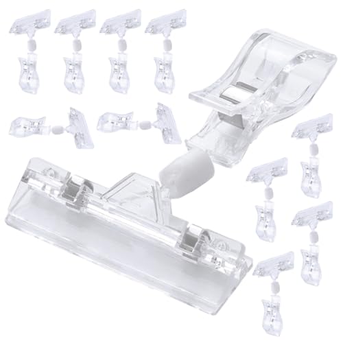 Happyyami 20 Stück Drehbare Preisschilder Halter Clips Transparente Schilderhalter für Supermärkte Geschäfte und Ausstellungen für Preisauszeichnung und Werbung von Happyyami