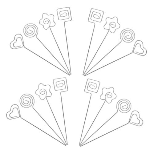 Happyyami 20 Stück Fotoordner Herz Nimmt Tischkartenhalter Aus Metalldraht Kartenhalter-stick Valentins-picks Blumig Fotohalter Für Blumenarrangements Fotoclip Silver Eisen von Happyyami