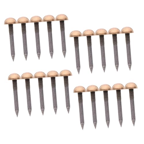 Happyyami 20 Stück Messing Polsternägel für Möbel Dekoration Retro Design Einfache Installation Dekorative Nägel für Holz Stilvolle Möbel Renovierung Langlebige Möbelbeschläge von Happyyami