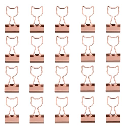 Happyyami 20 Stück Niedliche Büroklammern Roségold mit Katzenmotiv Praktische Aktenklammern für Zuhause Büro und Schule Starke Halterung für Dokumente und Kreative Bastelprojekte Happyyami 20 Stück Niedliche Büroklammern Roségold mit Katzenmotiv Praktische Aktenklammern für Zuhause Büro und Schule Starke Halterung für Dokumente und Kreative Bastelprojekte von Happyyami