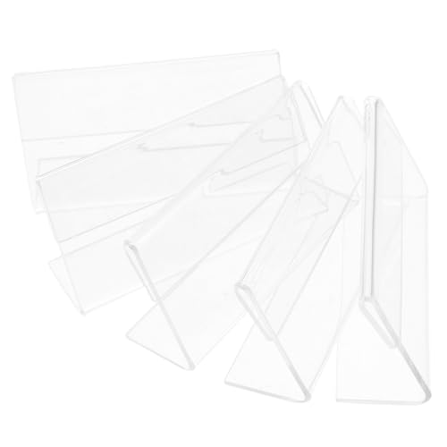 Happyyami 20 Stück Preisschild aus Acryl Party Etikett Display-Tags für den Einzelhandel Stand Inhaber Schildhalter anzeigen Supermarktversorgung Multifunktions-Schilderhalter stehen von Happyyami
