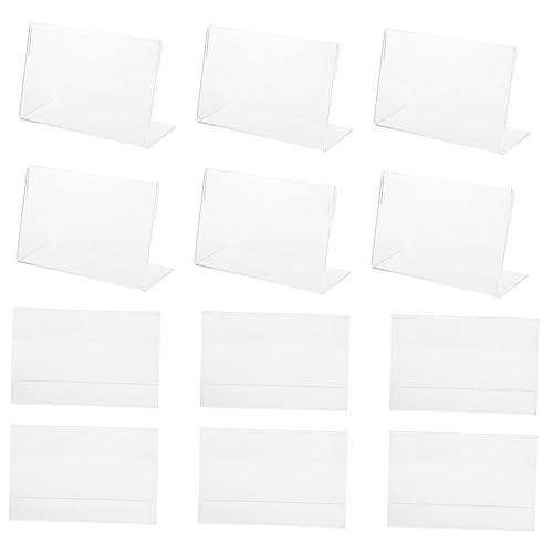 Happyyami 20 Stück Teiliges Acryl Preisschild Halter Transparent Förmig Preislabel Displayständer für Supermarkt Restaurants und Geschäfte Happyyami 20 Stück Teiliges Acryl Preisschild Halter Transparent Förmig Preislabel Displayständer für Supermarkt Restaurants und Geschäfte von Happyyami