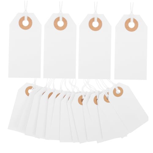 Happyyami 200 Stück Preisetiketten mit Schnur Leere für Kleidung Schmuck und Produkte für Verkaufsaktionen Preisauszeichnung Geschäften und Märkten von Happyyami