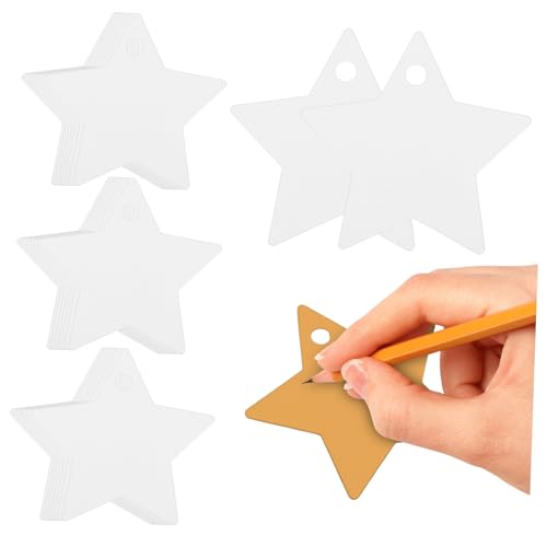 Happyyami 200 Stück Sternanhänger aus Dickem Papier Leere Stern Tags mit Vorgebohrten Löchern für Etikettierung Kleidung und Hochzeiten Happyyami 200 Stück Sternanhänger aus Dickem Papier Leere Stern Tags mit Vorgebohrten Löchern für Etikettierung Kleidung und Hochzeiten von Happyyami