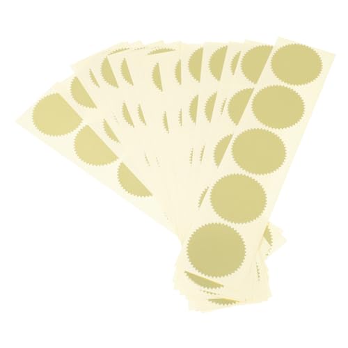 Happyyami 200Stücke Selbstklebende Prägeaufkleber Gold Für Zertifikate Und Einladungen Für Büroversiegelungen Und Kreative Verpackungen von Happyyami