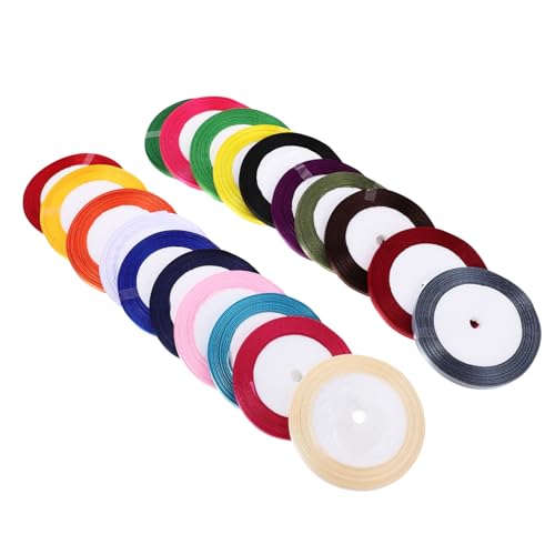 Happyyami 20Rollen Geschenkband Yards pro Mehrfarbiges DIY Satinband für Geschenkverpackungen Hochzeiten Bastelarbeiten und Dekorationen Happyyami 20Rollen Geschenkband Yards pro Mehrfarbiges DIY Satinband für Geschenkverpackungen Hochzeiten Bastelarbeiten und Dekorationen von Happyyami
