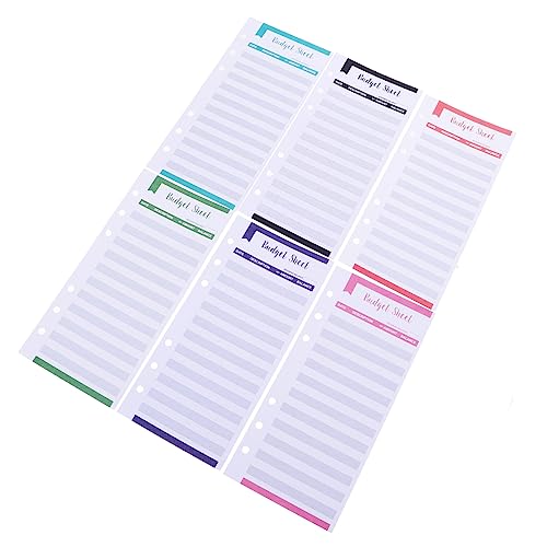 Happyyami 20Stücke Budgetpapierkarten für Persönliche Nutzung Farbige Gelochte Karten zur Budgetierung für Finanzplanung und Geldmanagement mit Praktischem Zubehör von Happyyami