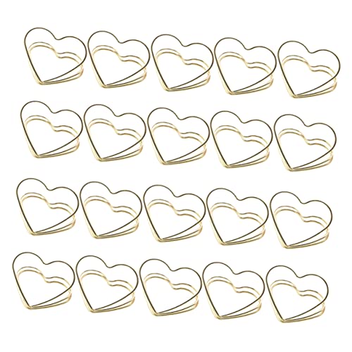 Happyyami 20Stücke Metall Herzförmige Memo Clips Elegante Kartenhalter Für Notizen Tischdekoration Hochzeiten Partys Und Besondere Anlässe von Happyyami