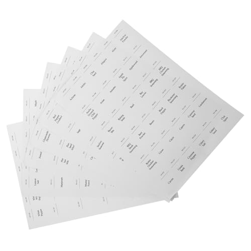 Happyyami 216 Stück Wasserdichtes und öldichtes Etikett küchenorganisation küchenetiketten Aufkleber für Gewürzgläser Aufkleber für Gewürzetiketten Etiketten für Gewürzdosen ovaler Aufkleber von Happyyami
