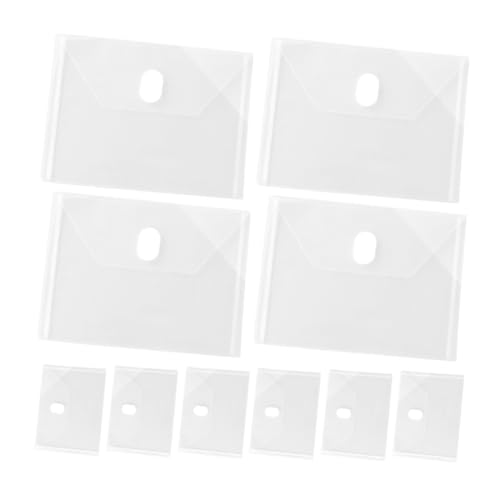 Happyyami 24 Stück Dokumententasche mit Postkartenhüllen Dokumentenhalter aus Kunststoff Umschlagordner Quittungsinhaber Plastikumschlag Dokumentinhaber pp Transparent von Happyyami
