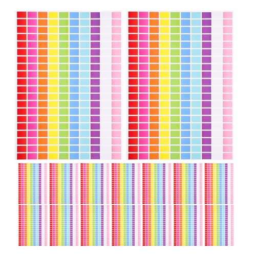 Happyyami 25 Blatt Farbcodierungsetiketten-Aufkleber – rechteckige, selbstklebende farbige Etiketten für die Inventardateiklassifizierung, das Büro, die Schule, Kunsthandwerk und Happyyami 25 Blatt Farbcodierungsetiketten-Aufkleber – rechteckige, selbstklebende farbige Etiketten für die Inventardateiklassifizierung, das Büro, die Schule, Kunsthandwerk und von Happyyami