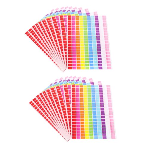Happyyami 25 Blatt Farbcodierungsetiketten-Aufkleber – rechteckige, selbstklebende farbige Etiketten für die Inventardateiklassifizierung, das Büro, die Schule, Kunsthandwerk und von Happyyami