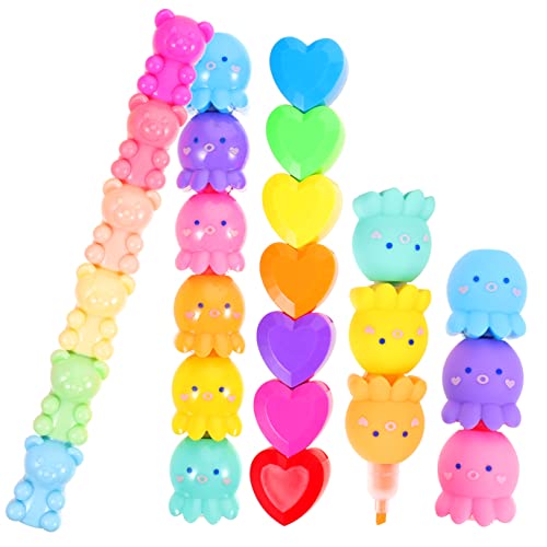 Happyyami 25 Stück Stapelbare Fluoreszierende Textmarker Kawaii Highlighter für Schüler Bunte Marker für Notizen und Bürobedarf Abnehmbar und Tragbar 6 Farben Happyyami 25 Stück Stapelbare Fluoreszierende Textmarker Kawaii Highlighter für Schüler Bunte Marker für Notizen und Bürobedarf Abnehmbar und Tragbar 6 Farben von Happyyami