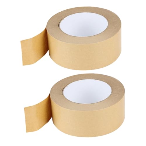Happyyami 2Rollen Haushaltsverpackungsband Wasserdichtes Kartonband Multifunktionales Klebeband für Umzug Versand und Bastelarbeiten Hohe Klebkraft Einfach zu Verwenden von Happyyami