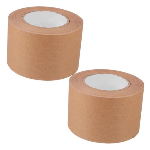 Happyyami 2Rollen Kraftpapier Klebeband Hochleistungs Dichtungsband für Kartonverpackungen Beschreibbar Stark Haftend für Reparaturen von Happyyami