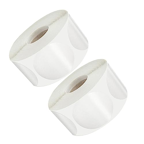 Happyyami 2Rollen Transparente Dichtungsetiketten Selbstklebende Etiketten für Geschenkuverpackungen pro Rolle Versiegeln von Umschlägen und DIY Projekten von Happyyami