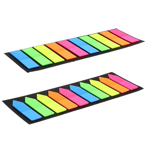 Happyyami 2Sätze Klebende Buchseitenmarkierungen Teilig Farben mit Farbe Selbstklebende Tabs für Schulmaterial Notizen und Organisation für Schüler von Happyyami
