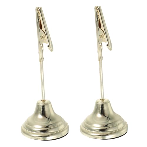 Happyyami 2Stücke Kartenhalter mit Stabilem Krokodilclip Tischkartenhalter für Memos Fotos und Schilder Eleganter für Hochzeiten und Büro Langlebig und Multifunktional von Happyyami