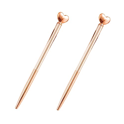 Happyyami 2Stücke Kugelschreiber Roségold Schreibstifte Für Schule Und Büro Ergonomisch Langlebig Für Studenten Und Kreative Anwendungen von Happyyami