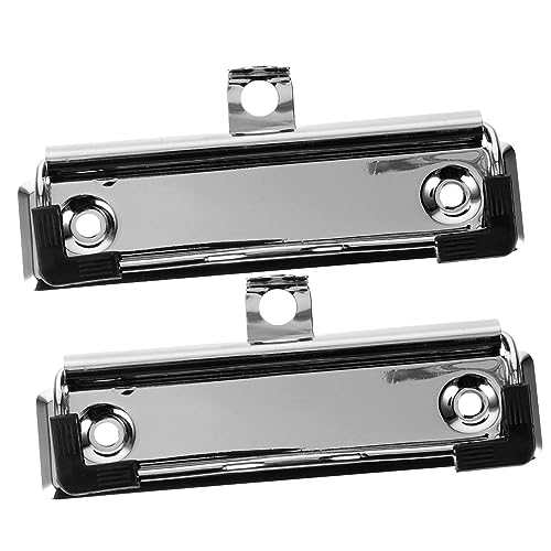 Happyyami 2Stücke Metall Klemmbrettklammern Starke Clips für Dokumente Notizen und Hochwertige Büro Hardware für Einfachen Zugriff und Sichere Ablage von Happyyami