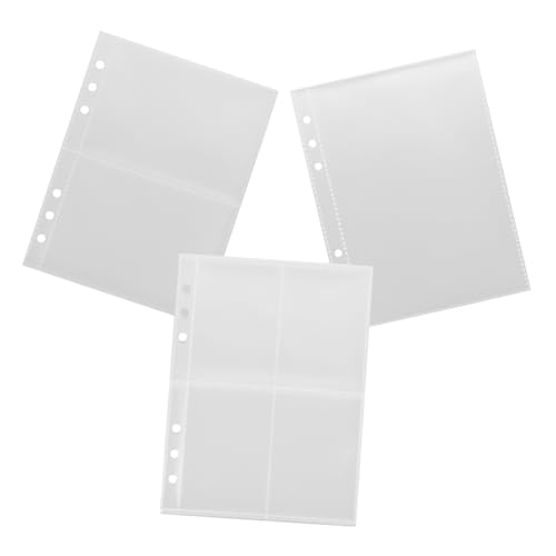 Happyyami 3 Postkartenhüllen kreditkarten credit card scrabbook scheckheft Transparente Fototaschen Fotoalbum Sammelkartenordner Nachfüllung Loseblatt-Fotoseiten Kartenalbumseiten pp von Happyyami