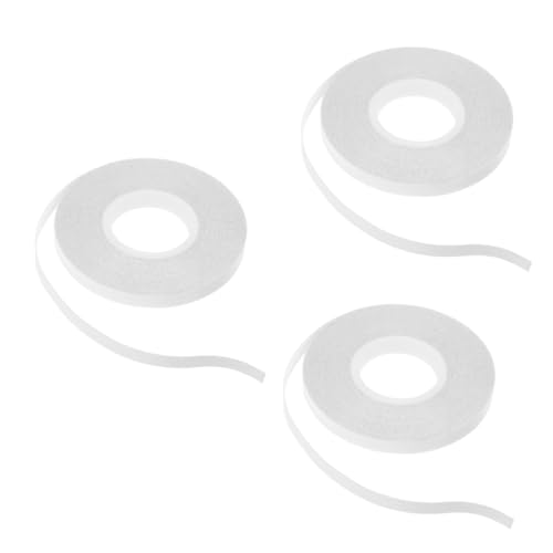 Happyyami 3 Rollen Doppelseitiges Wasserlösliches Klebeband für Stoffe Nähzubehör für DIY Projekte Temporäre Fixierung und Quilting Strapazierfähig und Einfach zu Handhaben von Happyyami