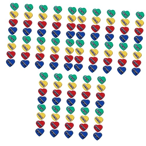 Happyyami 3 Sätze Bleistiftspitzer Briefpapier Valentin-bleistiftspitzer Schulmaterial Für Dosenspitzer Büromaterial Bleistiftspitzer Masse Kindergeschenke Metall 40 Stück * 3 von Happyyami
