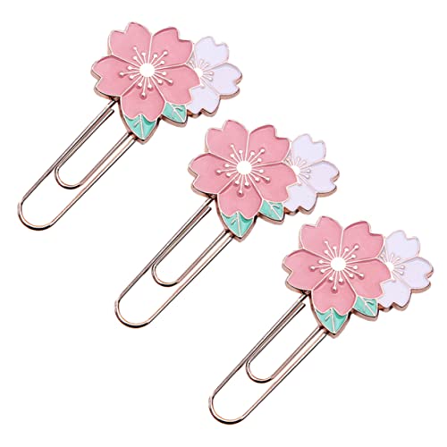 Happyyami 3 Stück Kreative Metall Büroklammern Blumenform Niedliche Kirschblüten Lesezeichen für Schule und Büro für Notizen Karten und Dokumente Happyyami 3 Stück Kreative Metall Büroklammern Blumenform Niedliche Kirschblüten Lesezeichen für Schule und Büro für Notizen Karten und Dokumente von Happyyami